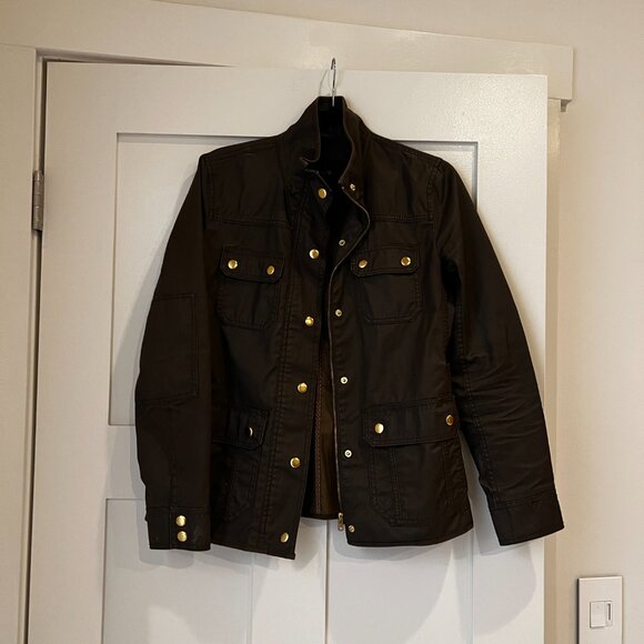 J. Crew Wax Field Jacket in Olive size xs - Picture 2 of 4